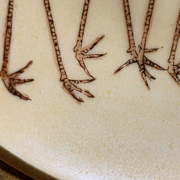 Vintage Japanese Porcelain Bowl Stork Print Trinket Dish Made in Hong Kong 6" - Picture 6 of 13